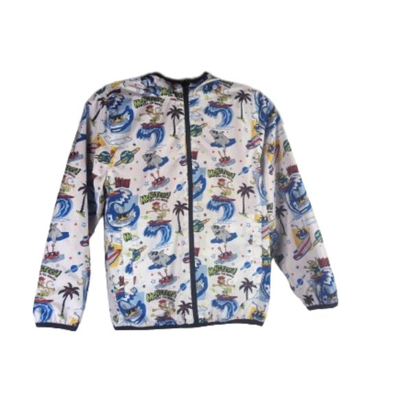 365 kids Other - 365 Kids Monster Shark Surfing Reversible Hooded Red Light Rain/Wind Jacket